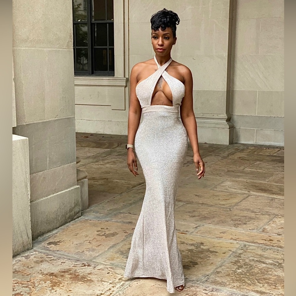 OMG Collection from OMG Miami Swimwear Silver Gown💐